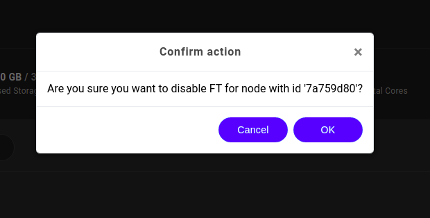 Disable FT confirmation