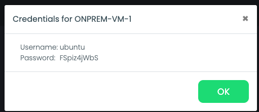SIM2 VM show credentials