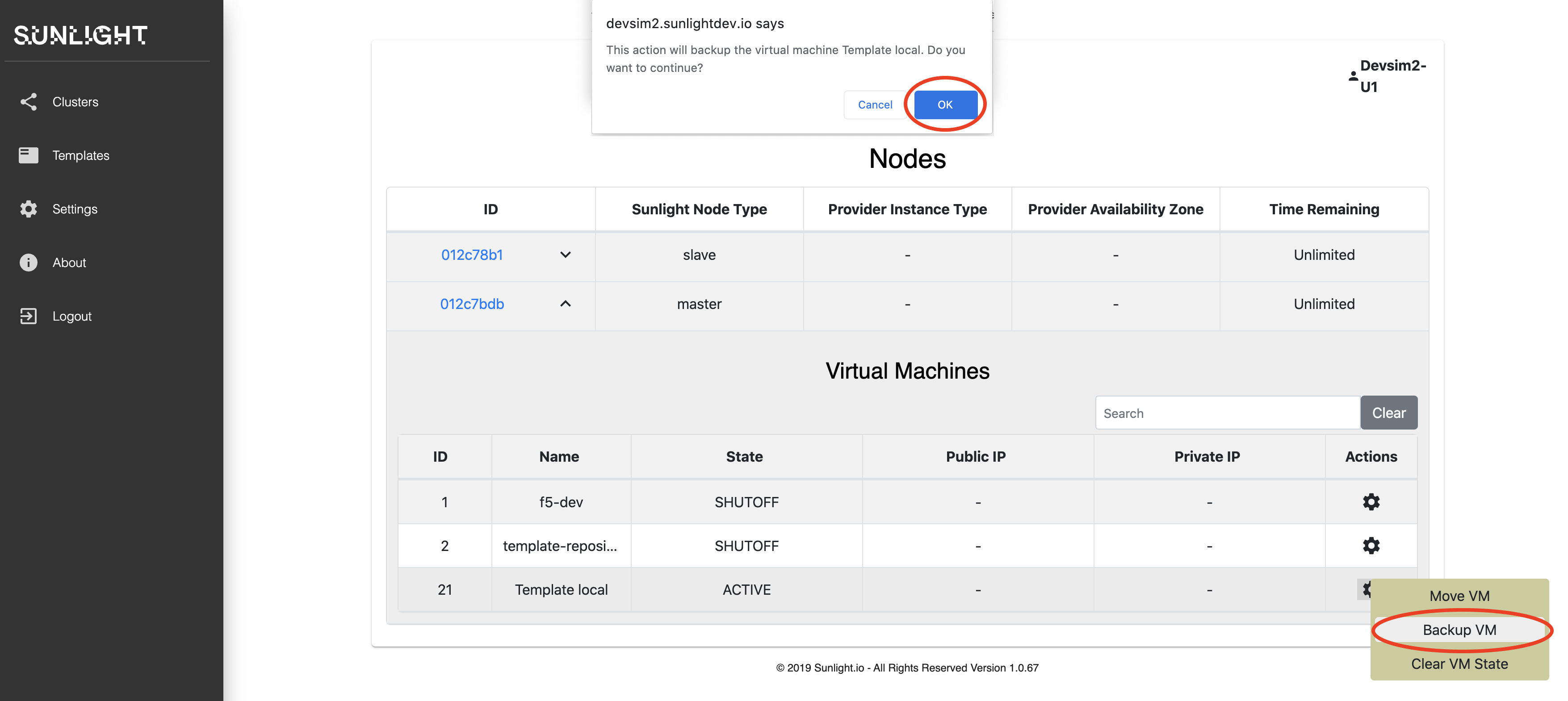 Backup VM