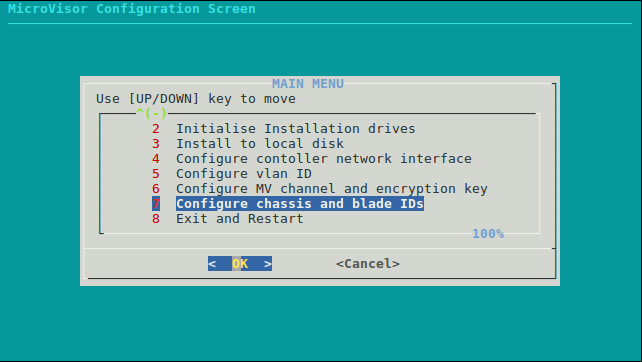 System Configurator screen option 6