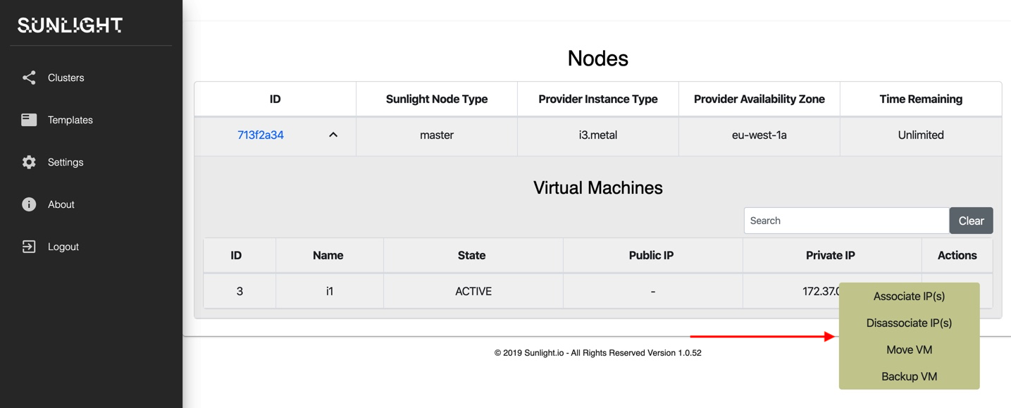 VM Menu