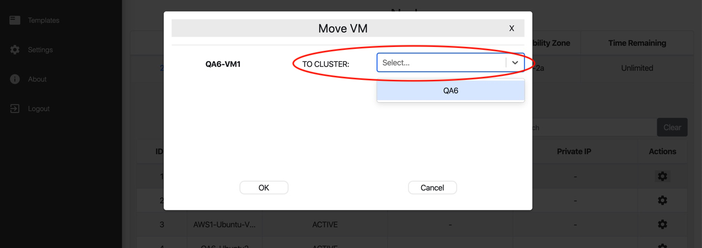 move cluster