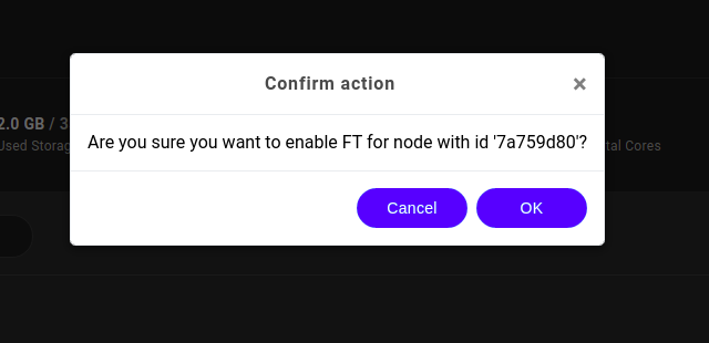 Enable FT confirmation